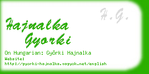 hajnalka gyorki business card